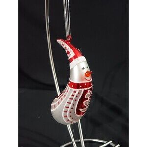 Glass Blown Snowman Ornament Wimsical